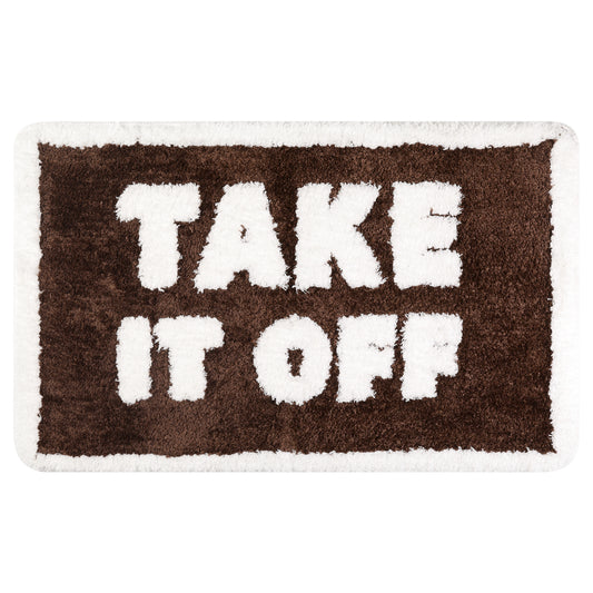 Cute Letter Bathroom Mat, Soft Non Slip Absorbent Bath Rug Machine Washable