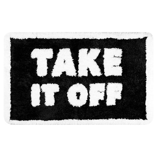 Cute Letter Bathroom Mat, Soft Non Slip Absorbent Bath Rug Machine Washable