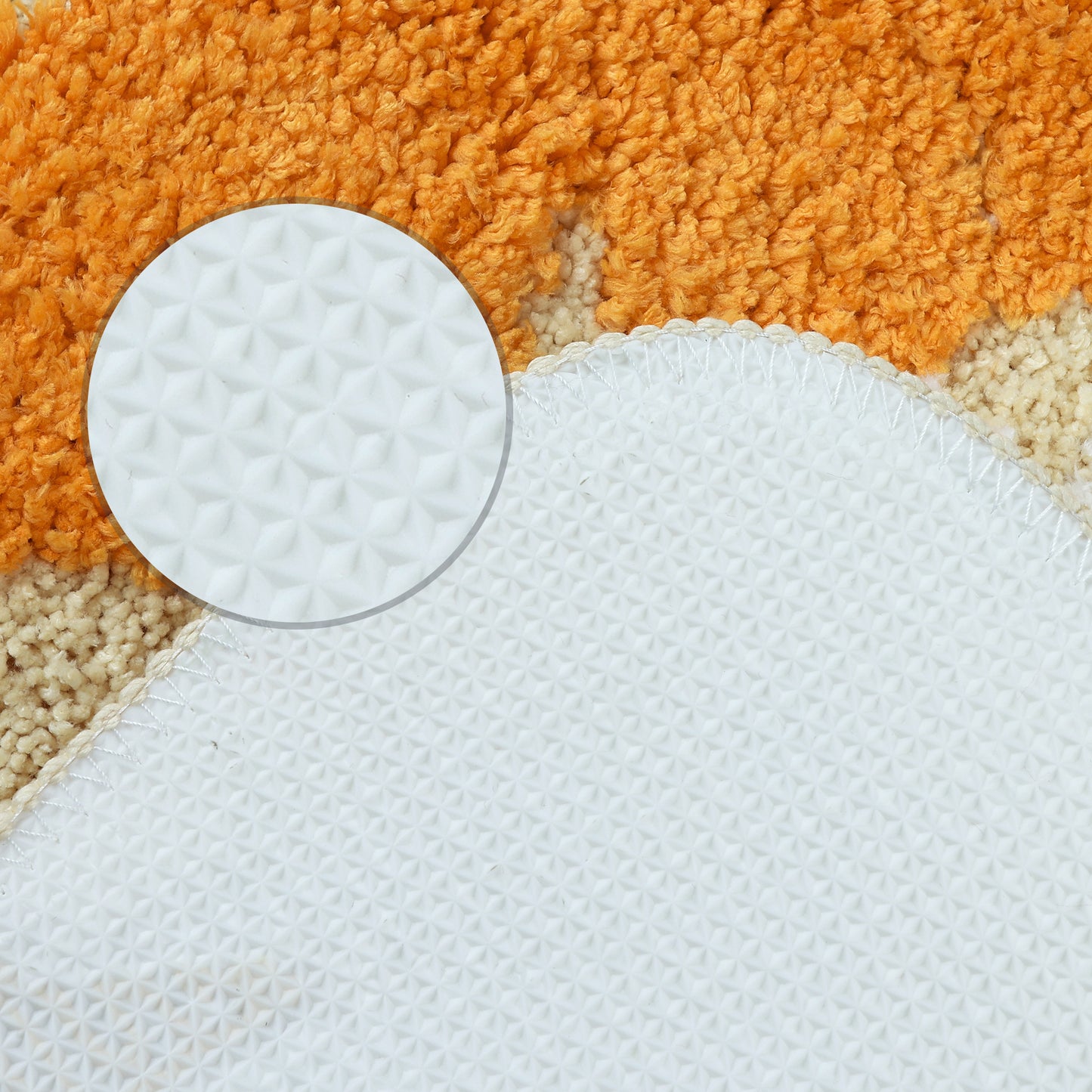 Cute Leaf Pattern Bath Rug, Boho Non Slip Bathroom Decor Washable Mat for Bedroom, Bath Tub