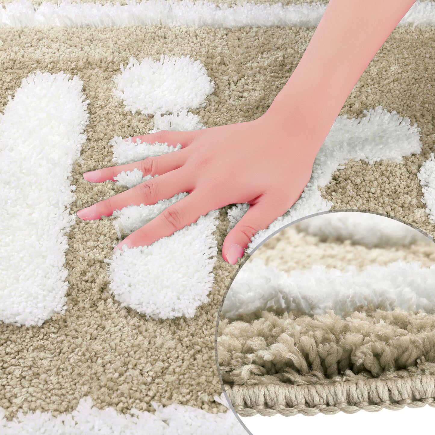 Plush Non-slip Bathroom Letter Rug, Soft Absorbent Bath Mat for Bathroom, Floor, Tub, Shower Room