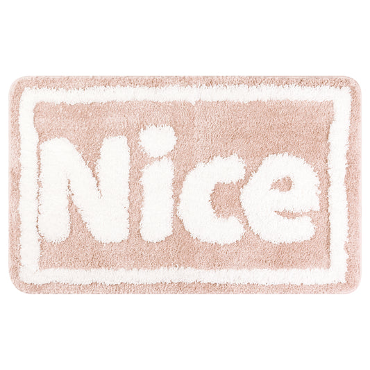 Plush Non-slip Bathroom Letter Rug, Soft Absorbent Bath Mat for Bathroom, Floor, Tub, Shower Room