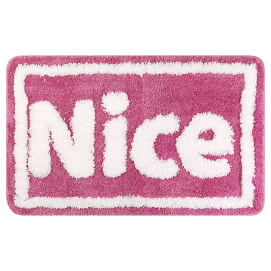 Plush Non-slip Bathroom Letter Rug, Soft Absorbent Bath Mat for Bathroom, Floor, Tub, Shower Room