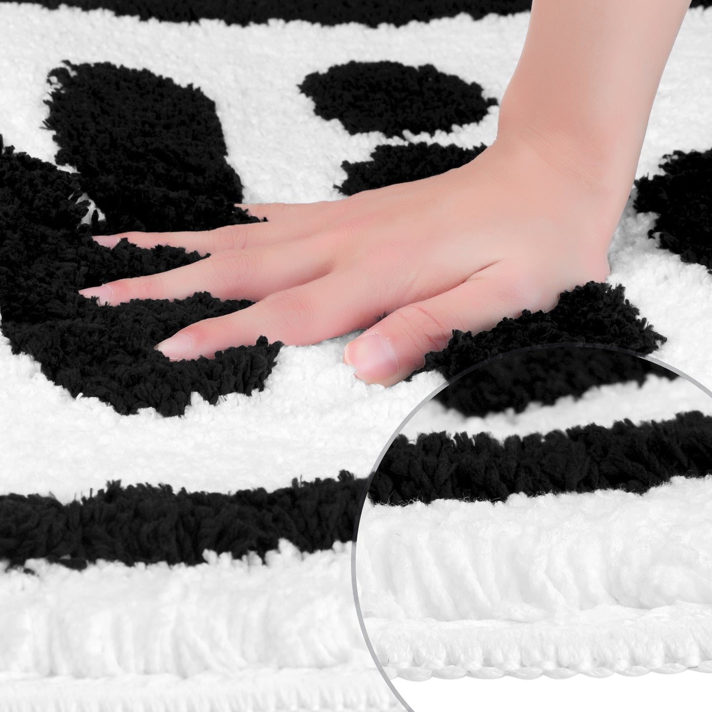 Plush Non-slip Bathroom Letter Rug, Soft Absorbent Bath Mat for Bathroom, Floor, Tub, Shower Room