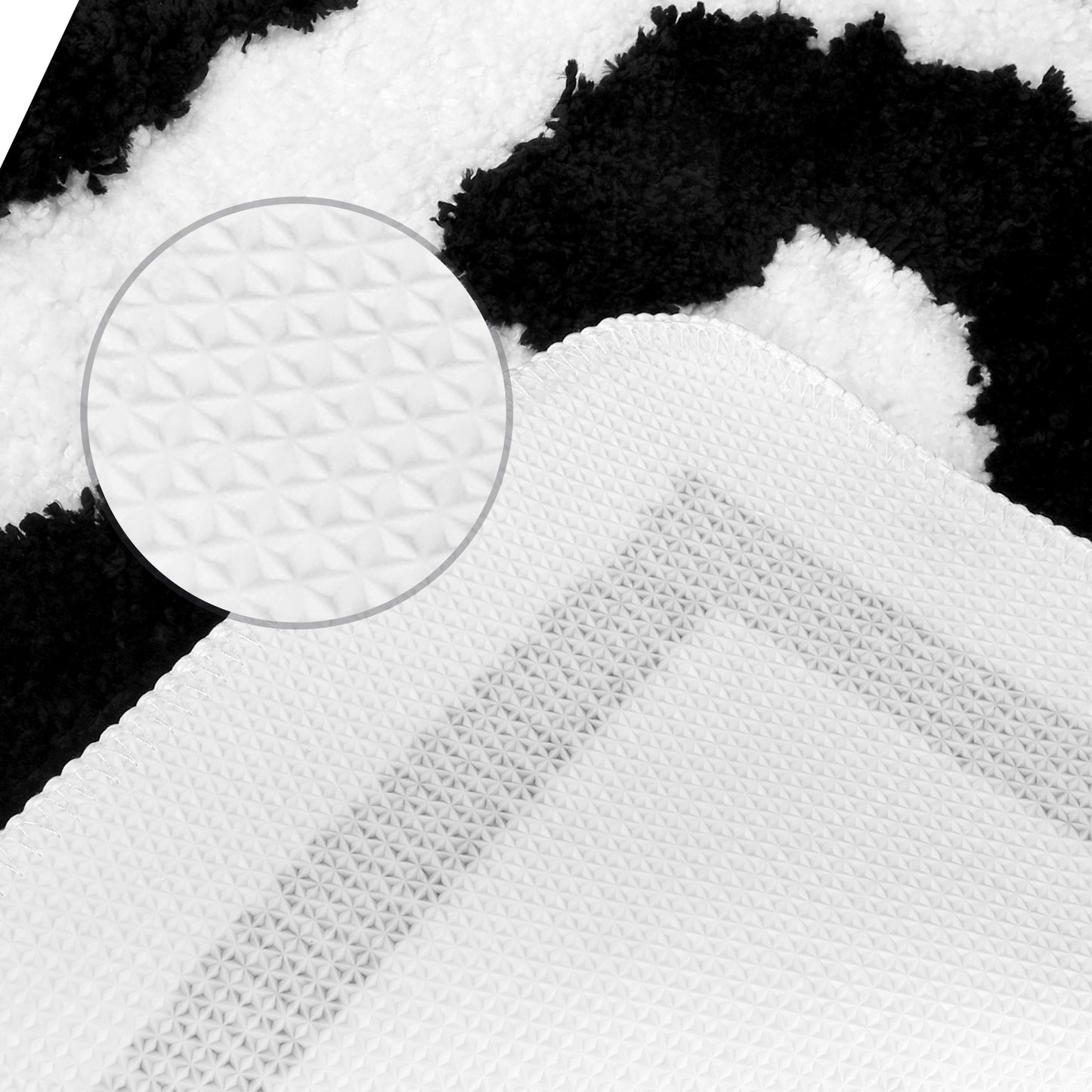 Plush Non-slip Bathroom Letter Rug, Soft Absorbent Bath Mat for Bathroom, Floor, Tub, Shower Room