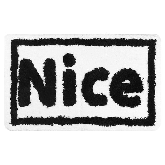 Plush Non-slip Bathroom Letter Rug, Soft Absorbent Bath Mat for Bathroom, Floor, Tub, Shower Room