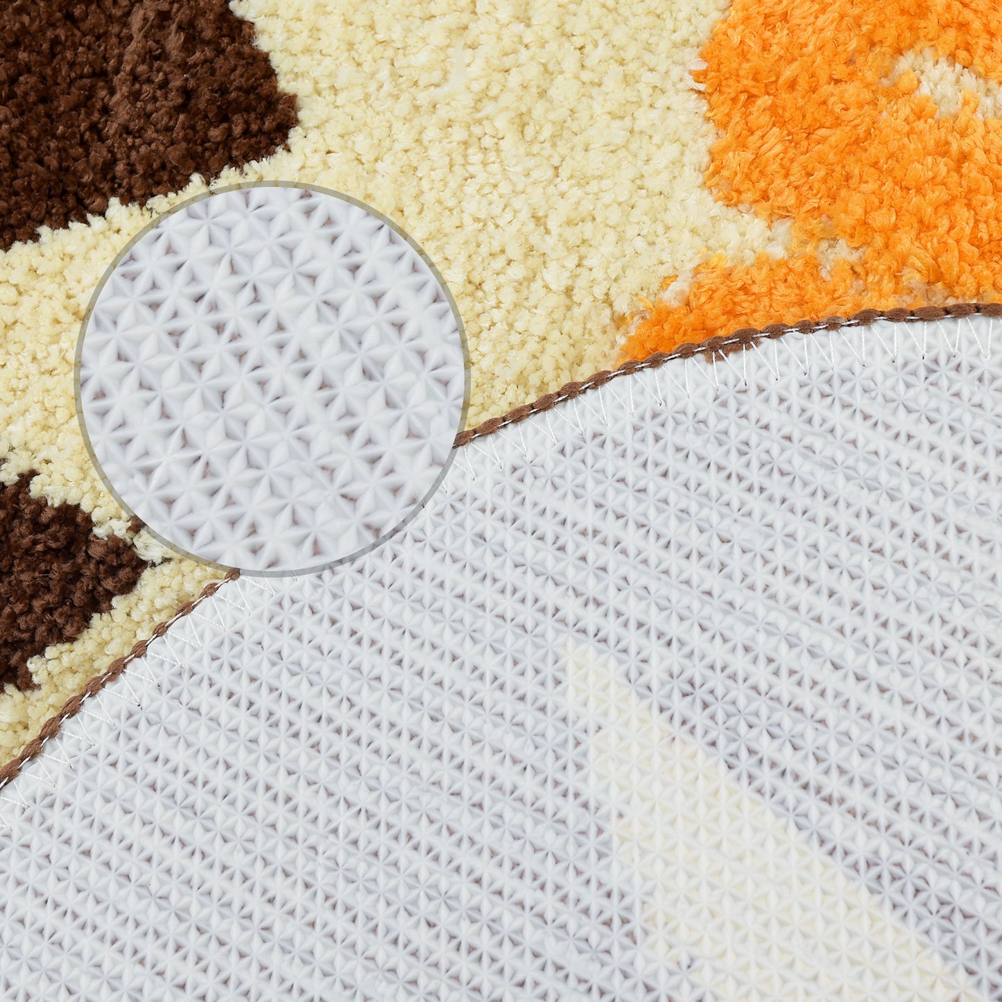 Funny Letter Bath Rug, Non-Slip Absorbent Bathroom Mat Washable for Shower and Spa Floors