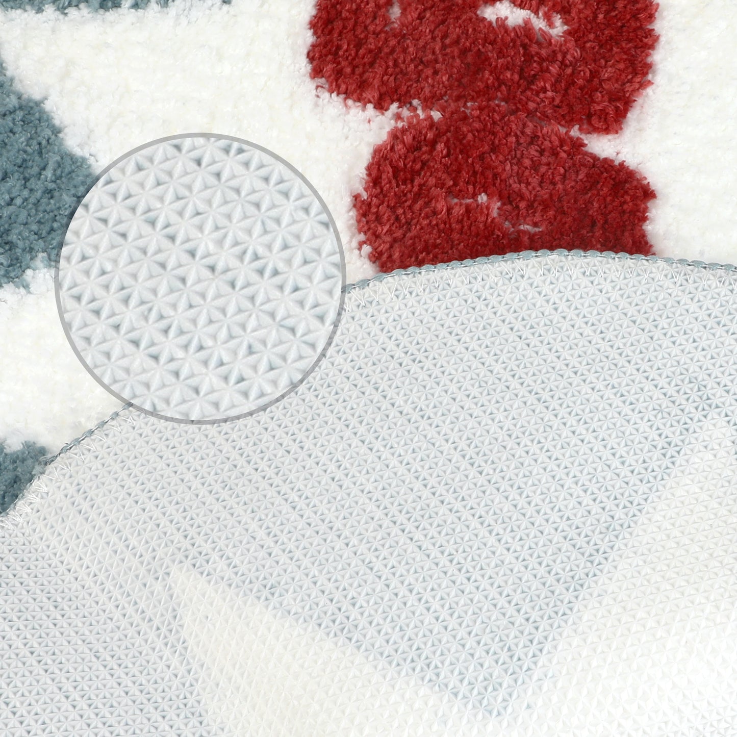 Funny Letter Bath Rug, Non-Slip Absorbent Bathroom Mat Washable for Shower and Spa Floors