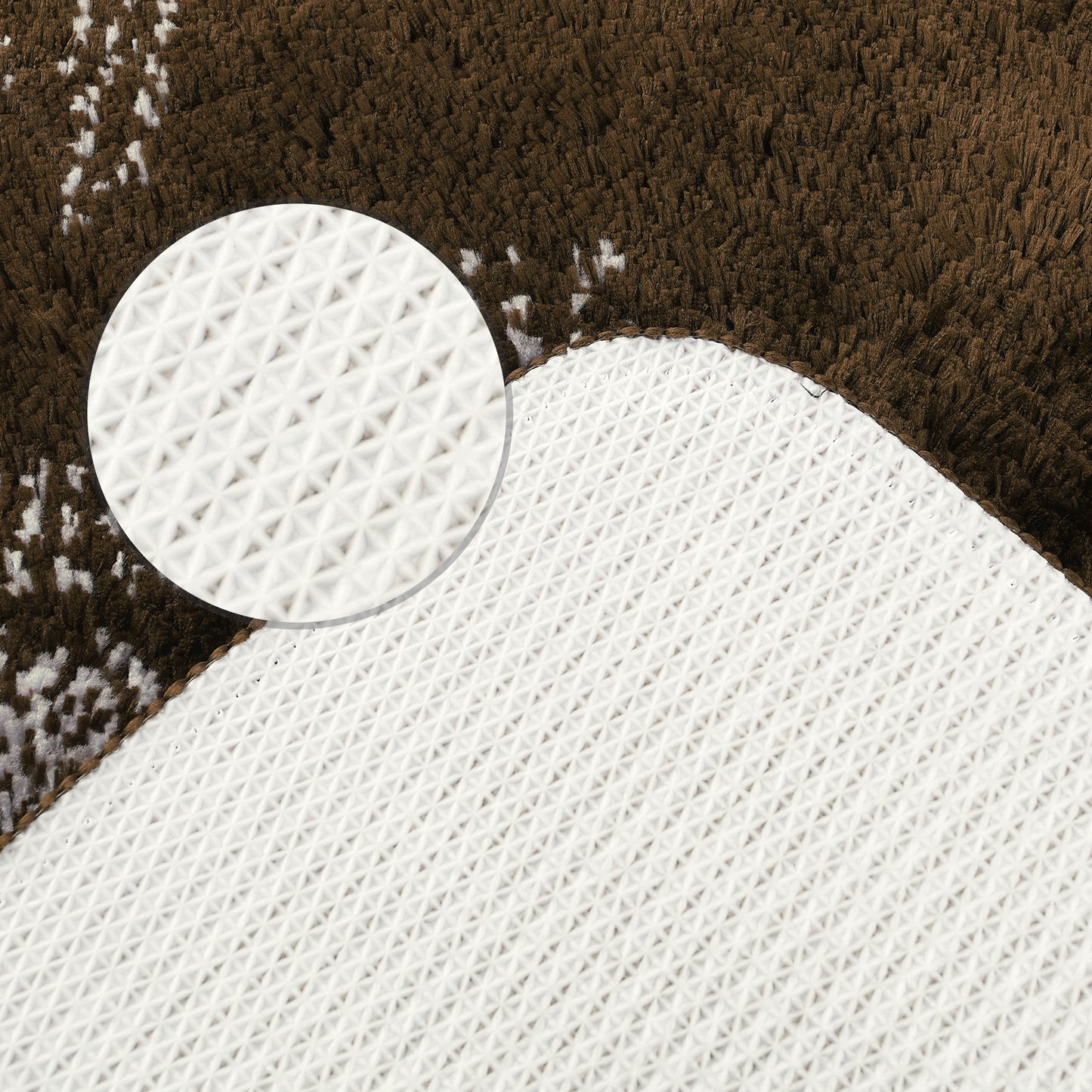 Absorbent Bath Mat Rug, Geometric Patterns Non-Slip  Bath Mats for Bathroom