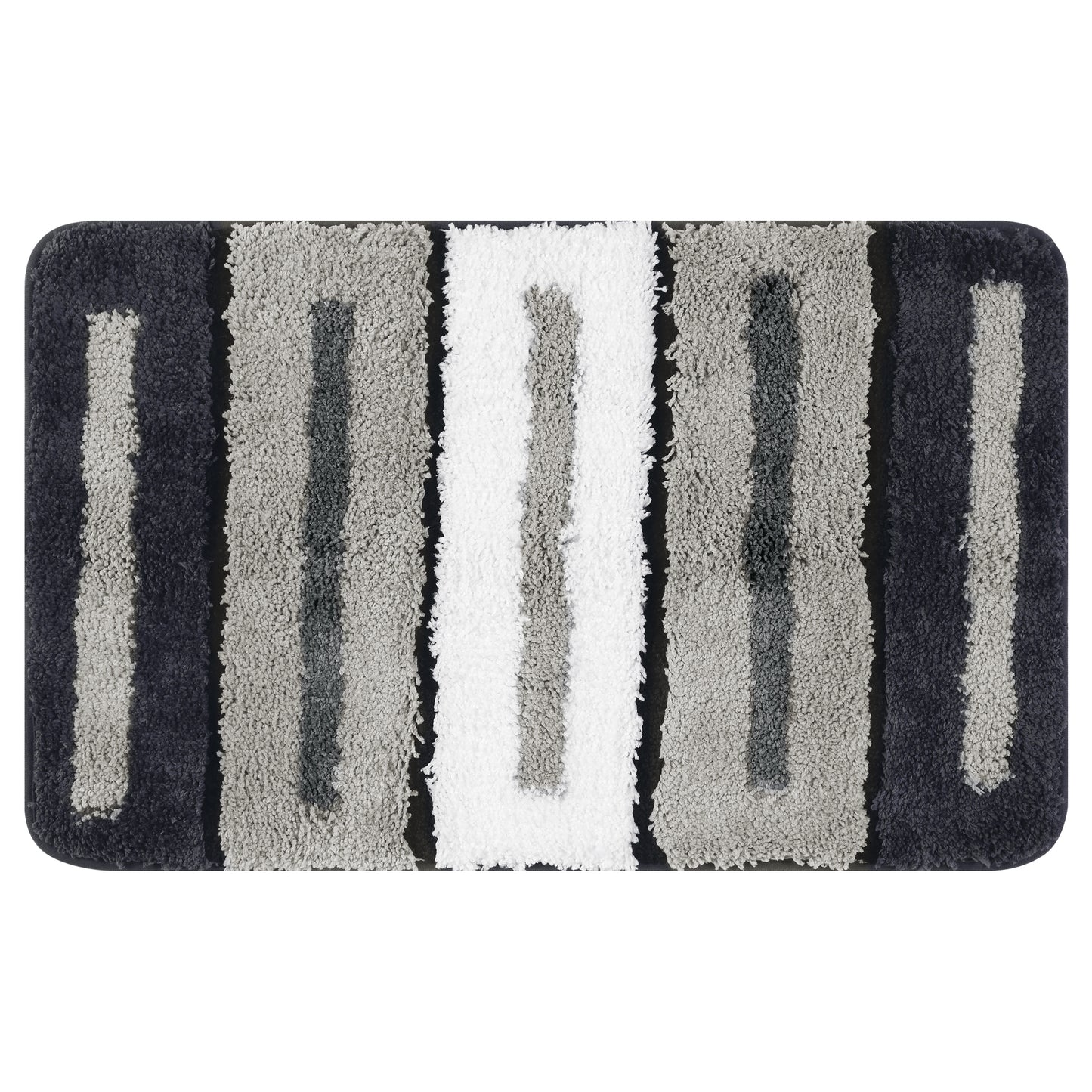 Grey Bathroom Rug, Soft Bath Mat Non Slip Ultra Water Absorbent Machine Washable Bath Mats