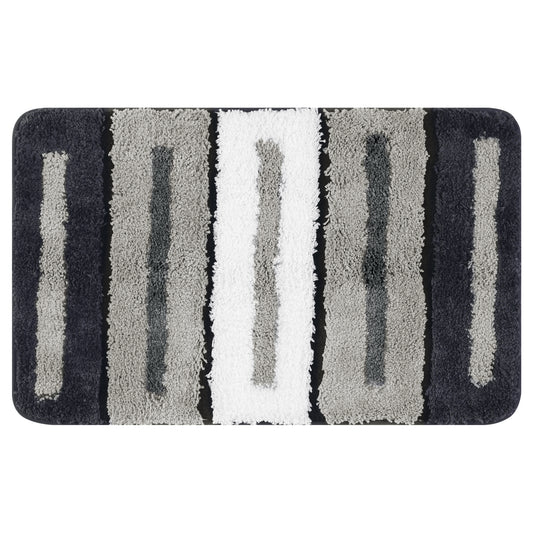 Grey Bathroom Rug, Soft Bath Mat Non Slip Ultra Water Absorbent Machine Washable Bath Mats