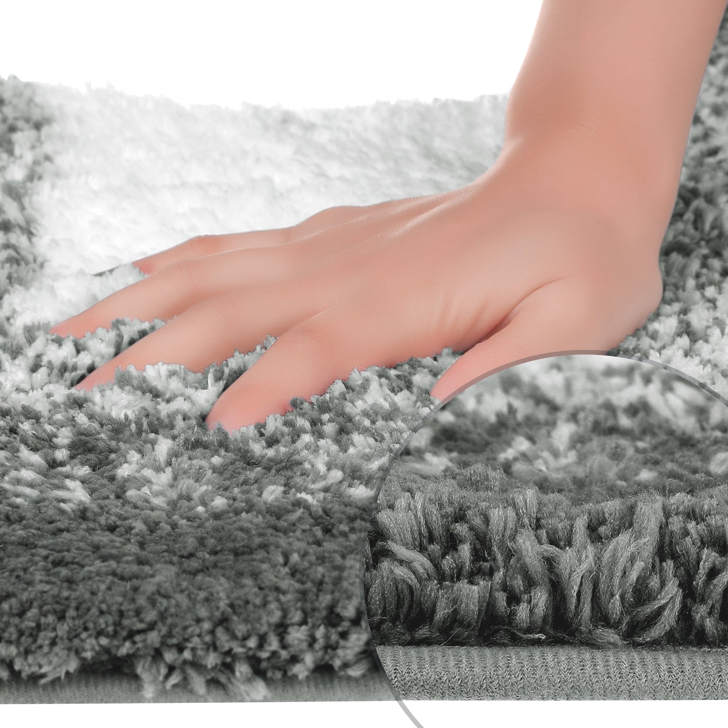 Soft and Absorbent Bathroom Rug Non-slip Plush Shaggy Bath Carpet Luxury Bath Mats