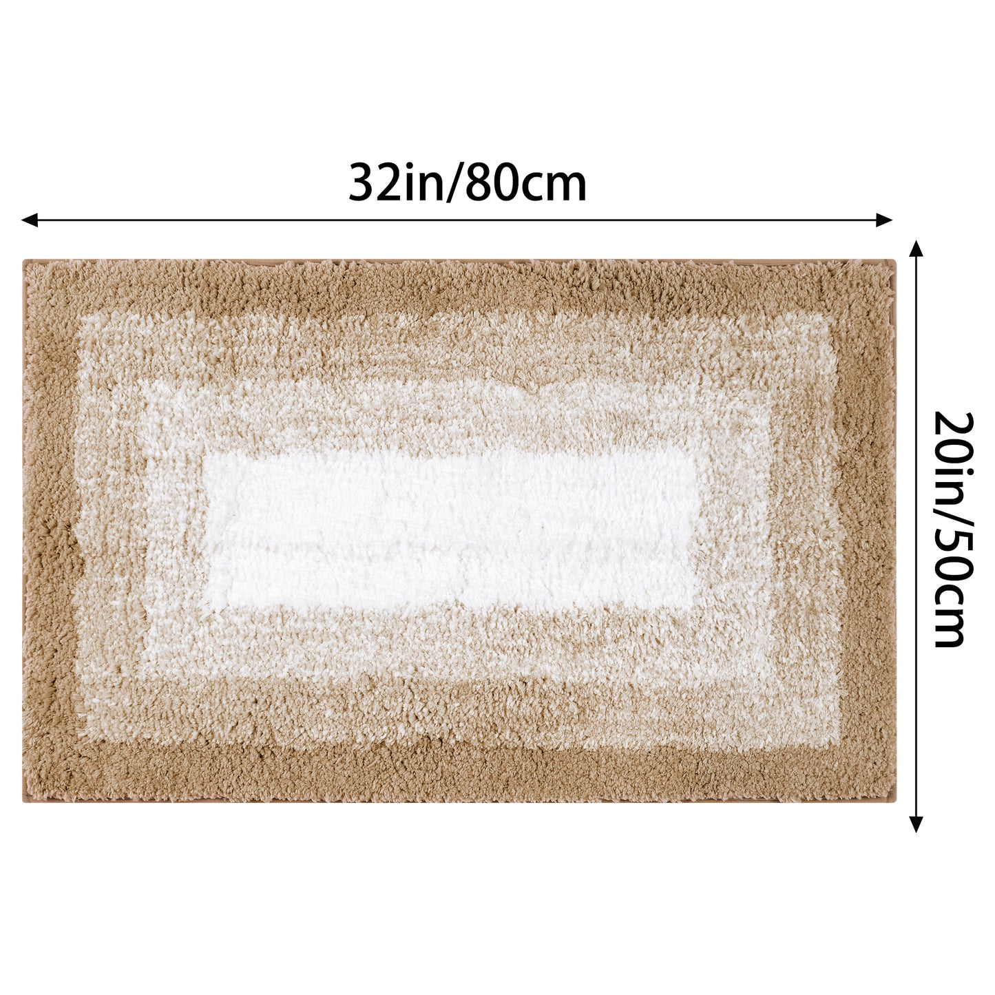 Soft and Absorbent Bathroom Rug Non-slip Plush Shaggy Bath Carpet Luxury Bath Mats