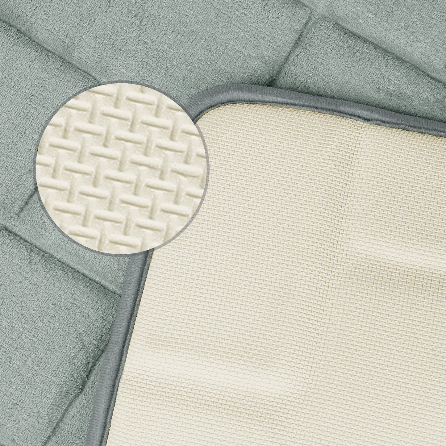 Memory Foam Bath Mat, Soft Absorbent Bathroom Rug Non-Slip Thick Dry Fast for Bath Mats