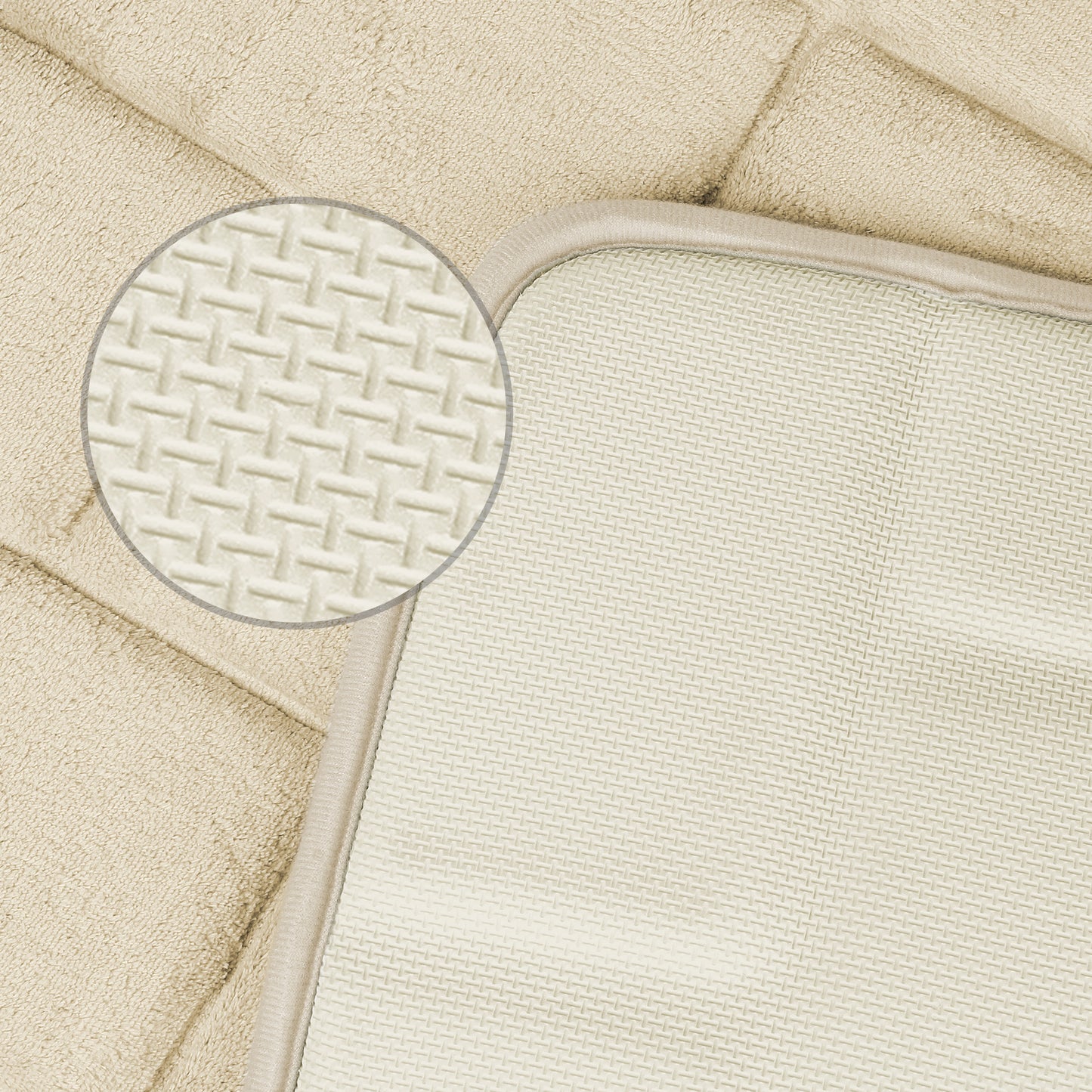 Memory Foam Bath Mat, Soft Absorbent Bathroom Rug Non-Slip Thick Dry Fast for Bath Mats