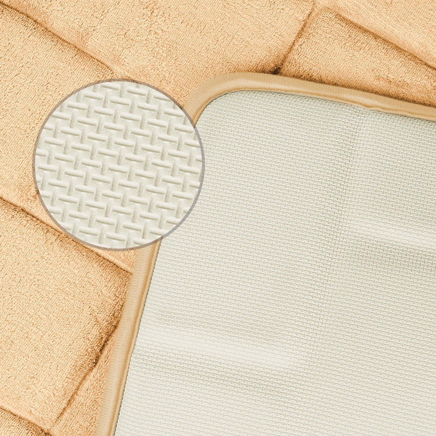 Memory Foam Bath Mat, Soft Absorbent Bathroom Rug Non-Slip Thick Dry Fast for Bath Mats