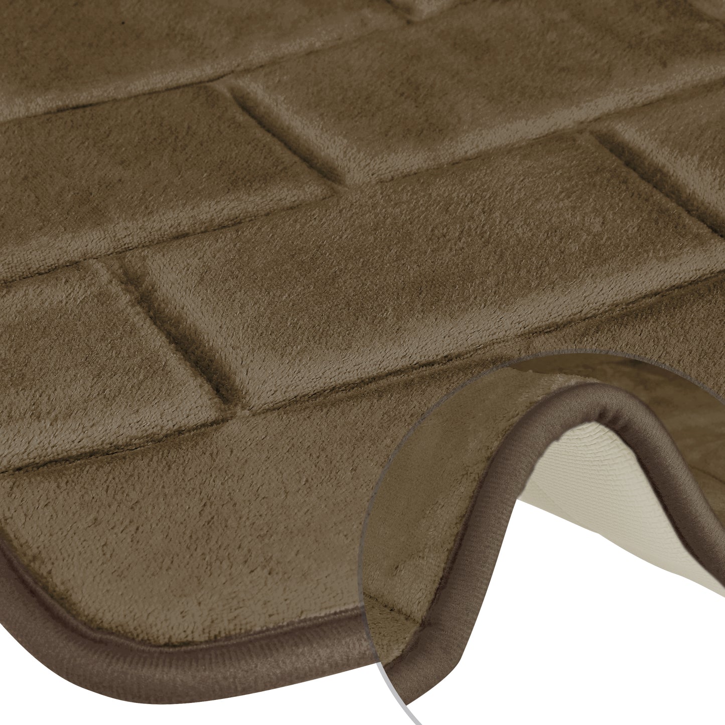 Memory Foam Bath Mat, Soft Absorbent Bathroom Rug Non-Slip Thick Dry Fast for Bath Mats