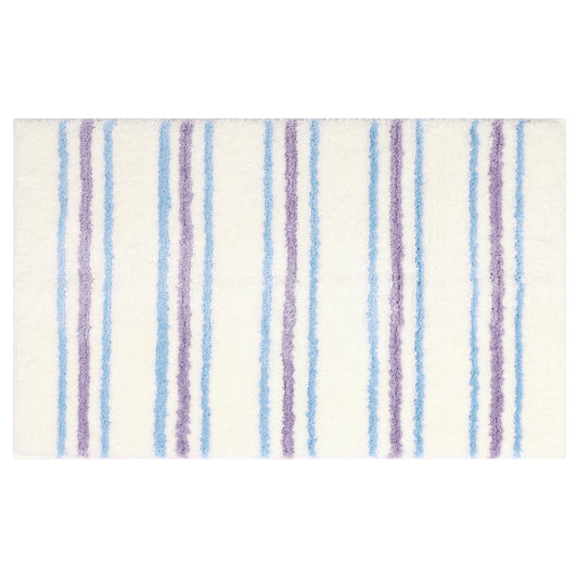 Striped Bathroom Rug Mat, Non-Slip Soft Bath Carpet, Absorbent Machine Washable Bath Mats