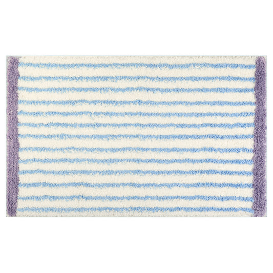 Striped Bathroom Rug Mat, Non-Slip Soft Bath Carpet, Absorbent Machine Washable Bath Mats