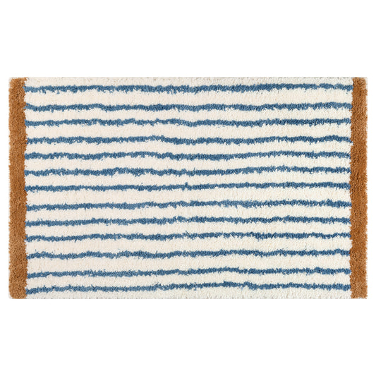 Striped Bathroom Rug Mat, Non-Slip Soft Bath Carpet, Absorbent Machine Washable Bath Mats