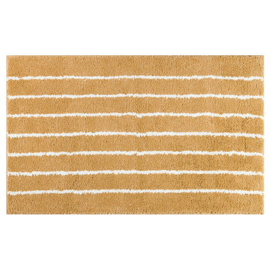 Striped Bathroom Rug, Non-Slip Soft Fluffy Bath Carpet, Water Absorbent Bath Mats