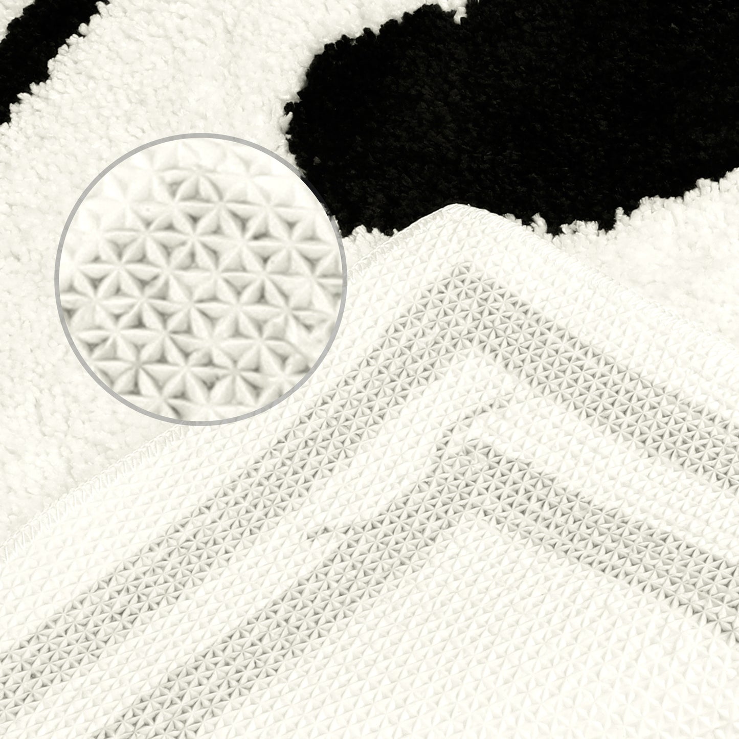 Cute Heart Pattern Bathroom Rug, Ultra Soft Non-Slip Shaggy Bath Mats