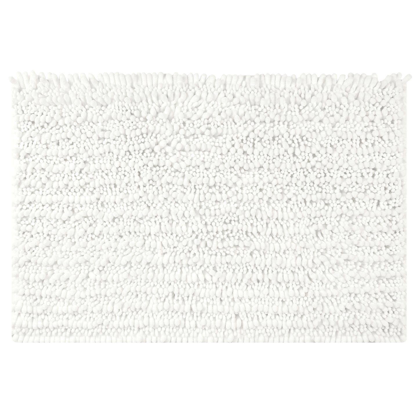 Chenille Bathroom Rugs Non-Slip Bath Mat, Plain Washable Soft Bath Mats