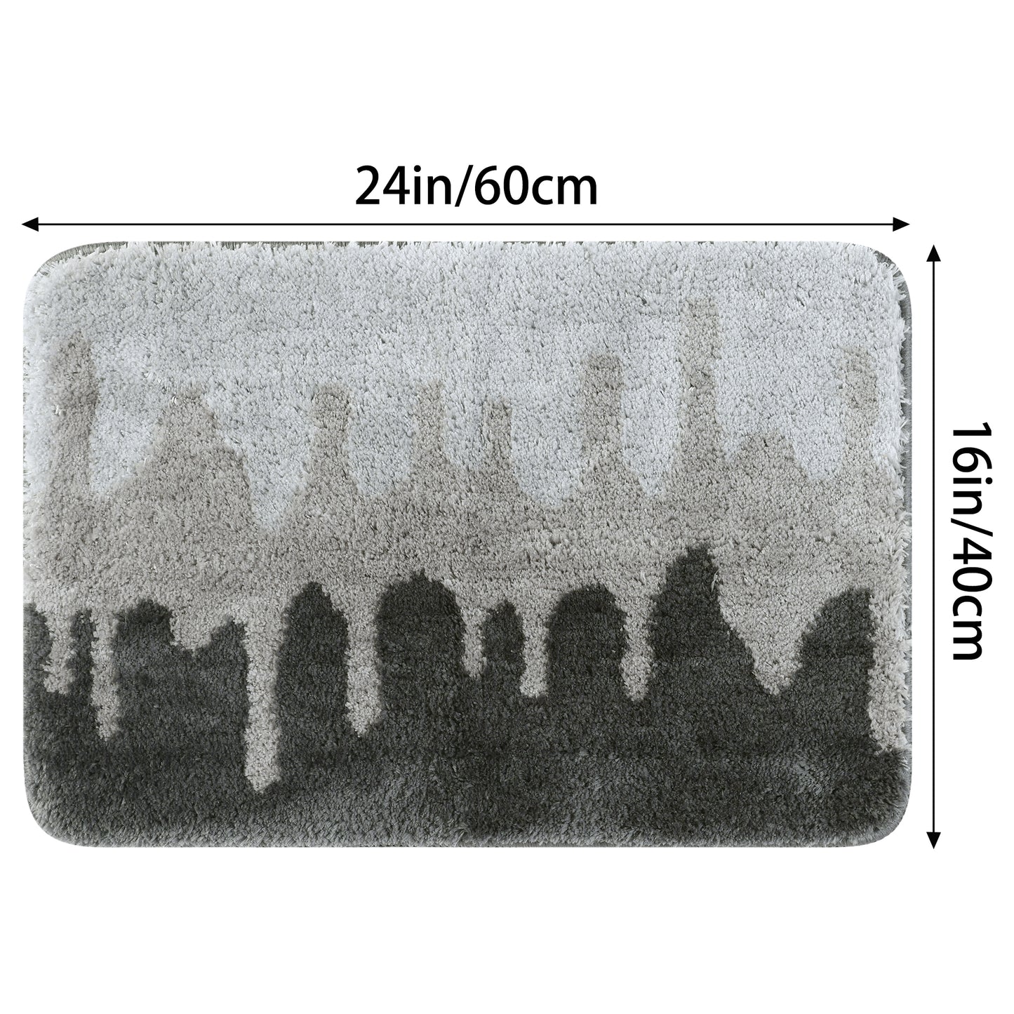Bathroom Rug Mat, Extra Soft and Absorbent Bath Rugs, Non-Slip Plush Shaggy Bath Mats