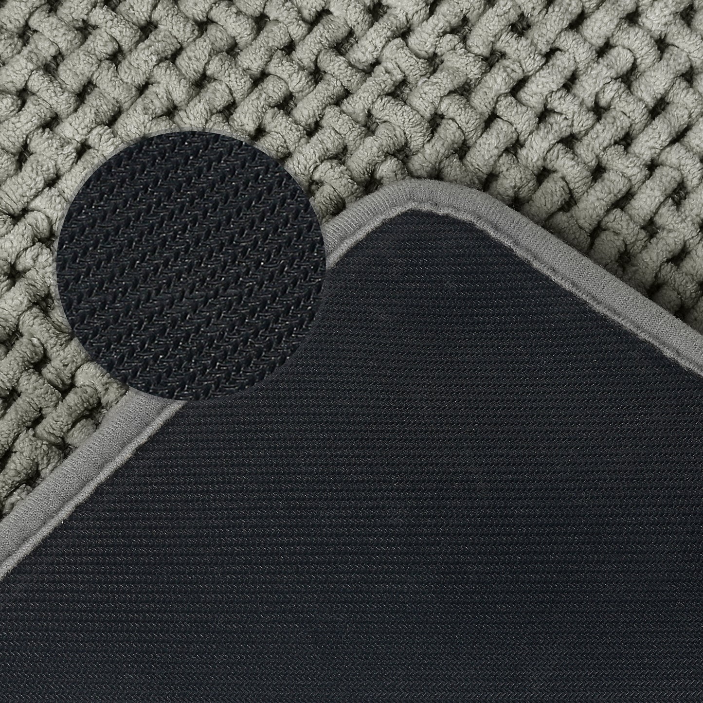 Chenille Bathroom Rugs, Non Slip Bath Mat Carpet for Bathroom Floor and Shower