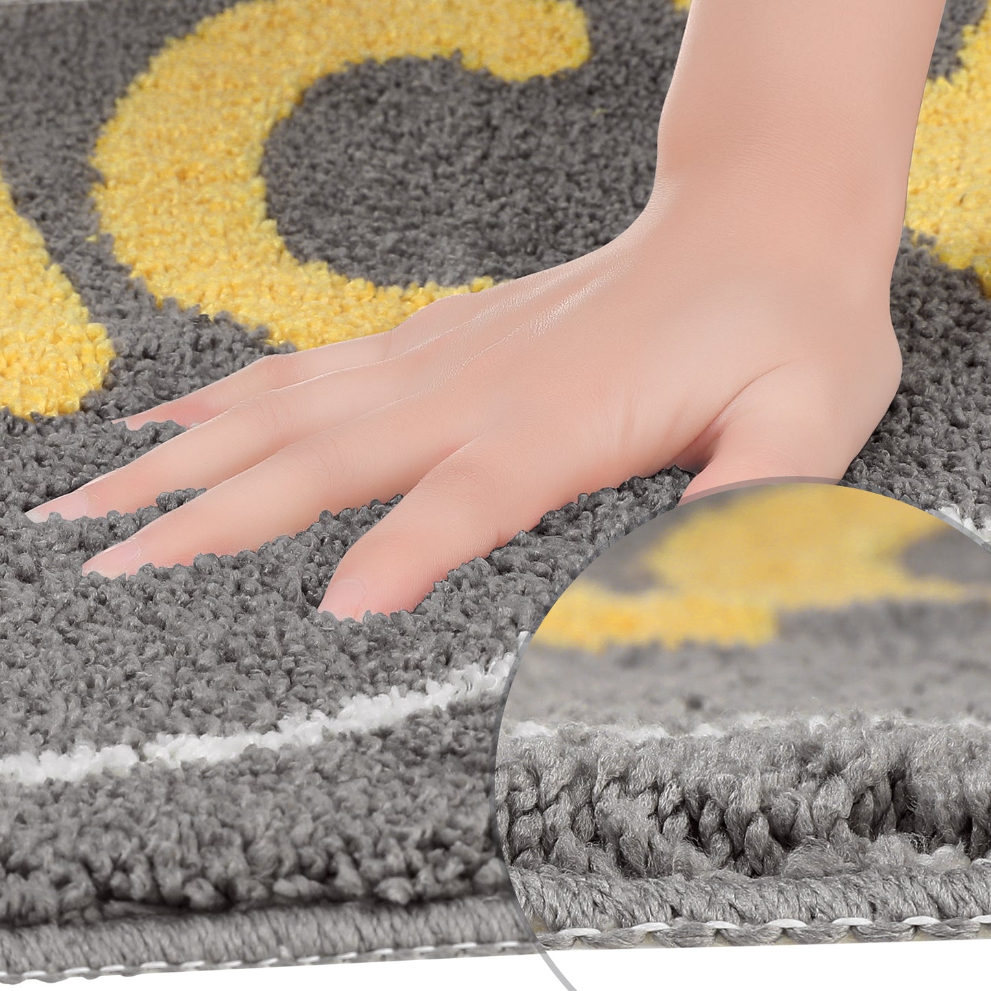 Cute Bath Mat, Stylish Funny Bathroom Rug with Words, Absorbent and Non-Slip