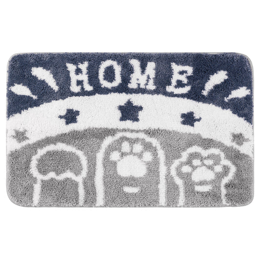 Cute Bath Mat, Stylish Funny Bathroom Rug with Words, Absorbent and Non-Slip