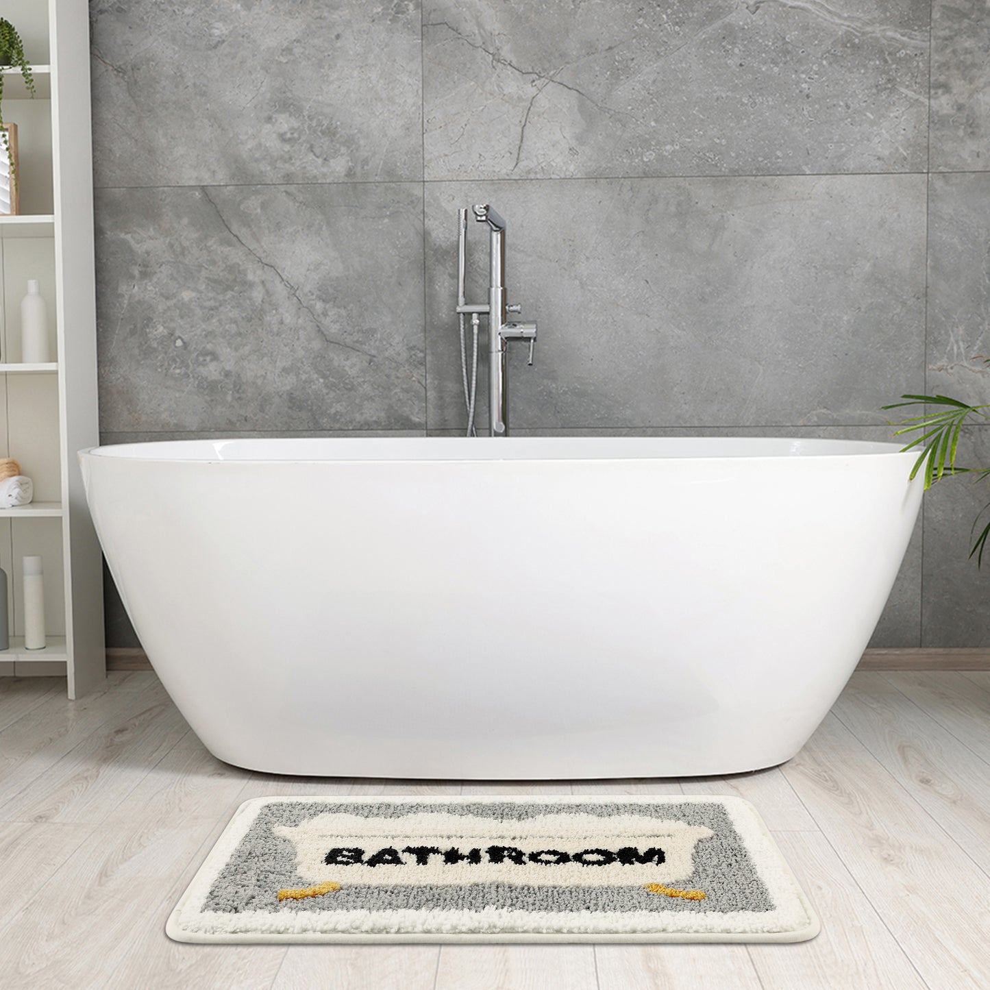 Cute Colorful Bath Mats, Stylish Funny Bathroom Rug with Lovely Words