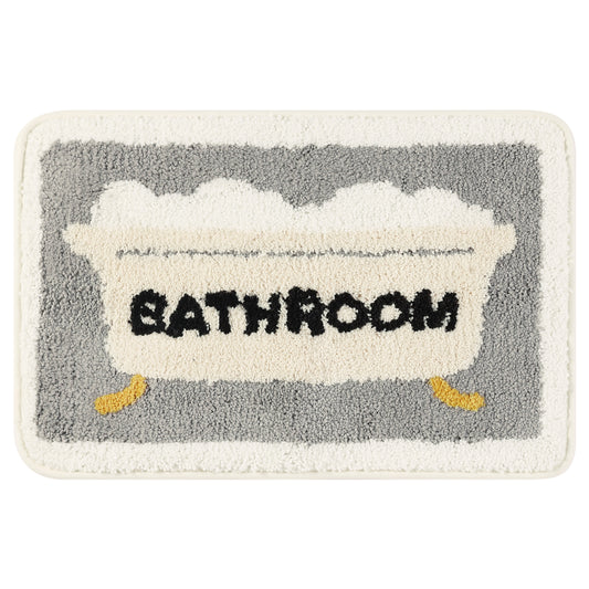 Cute Colorful Bath Mats, Stylish Funny Bathroom Rug with Lovely Words
