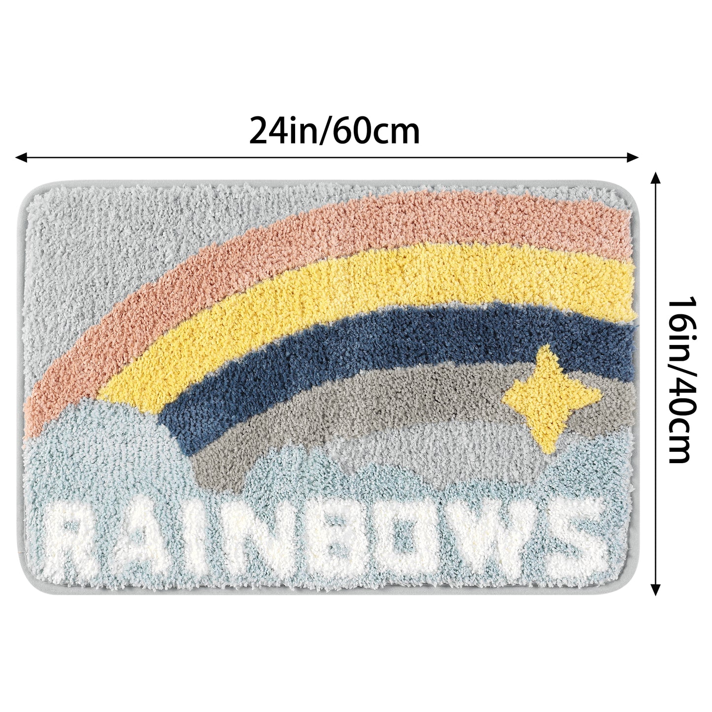 Cute Colorful Bath Mats, Stylish Funny Bathroom Rug with Lovely Words