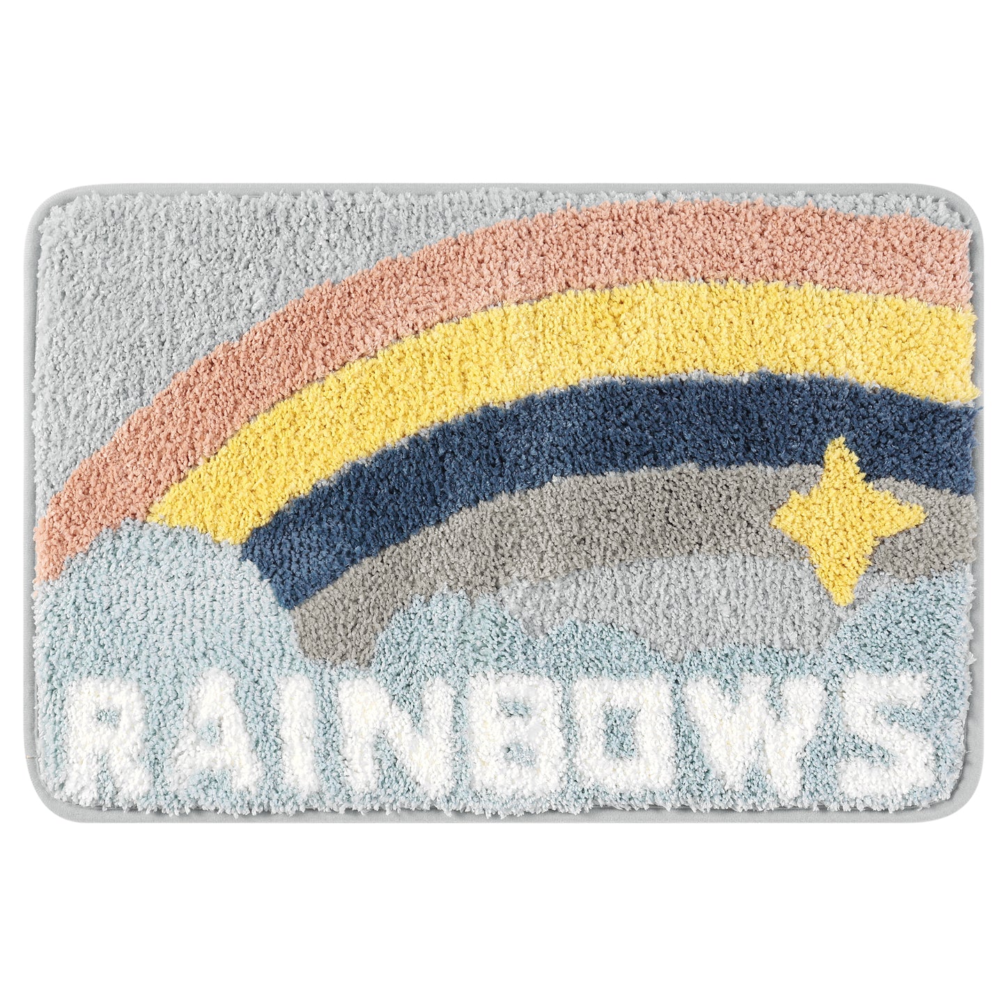 Cute Colorful Bath Mats, Stylish Funny Bathroom Rug with Lovely Words