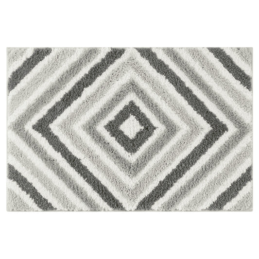Geometric Pattern Bathroom Rugs Bath Mats, Quick Dry and Non Slip Bath Mats for Bathroom