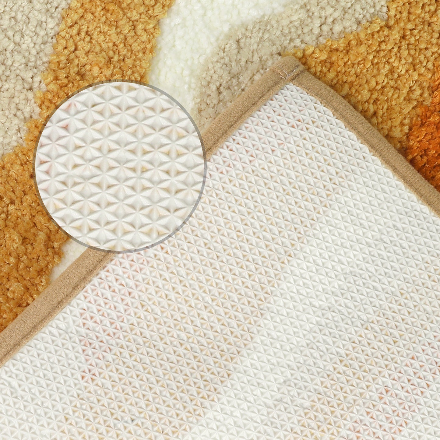 Abstract Bathroom Rug, Soft Non-Slip Thickening, Water Absorption Art Style Quick Dry Bath Mats