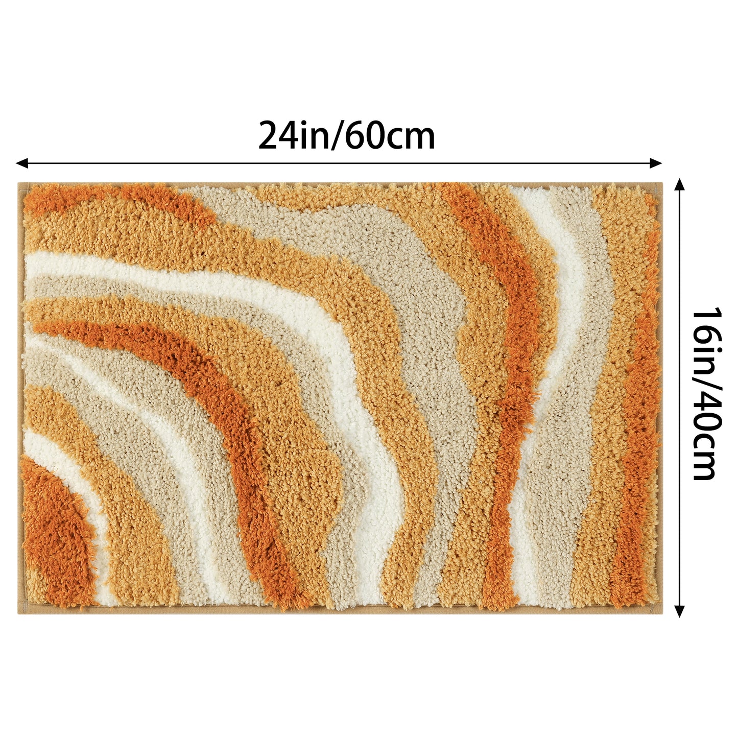 Abstract Bathroom Rug, Soft Non-Slip Thickening, Water Absorption Art Style Quick Dry Bath Mats