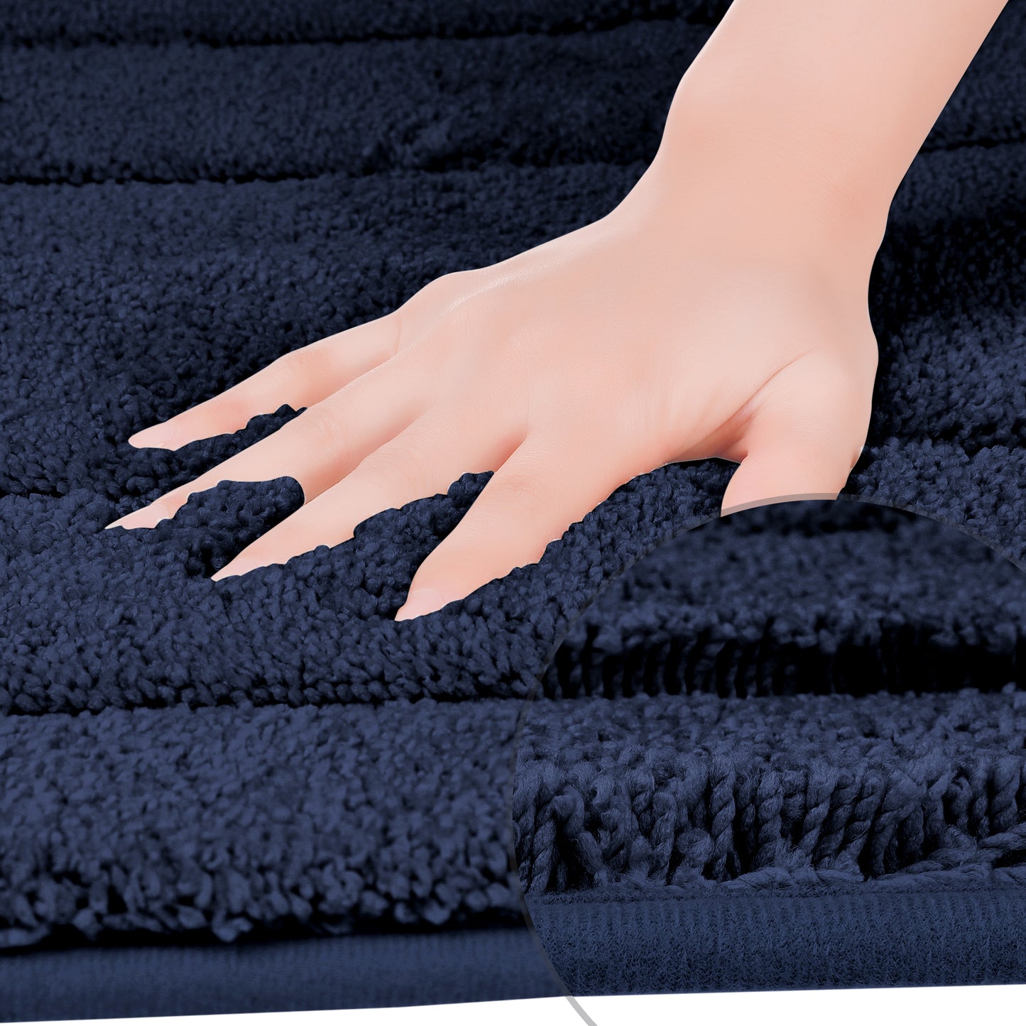 Geometry Bath Mats, Extra Soft Absorbent, Non-Slip Comfortable Solid Color Bath Mats