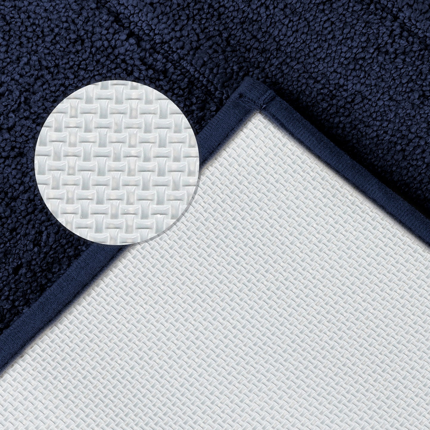 Geometry Bath Mats, Extra Soft Absorbent, Non-Slip Comfortable Solid Color Bath Mats