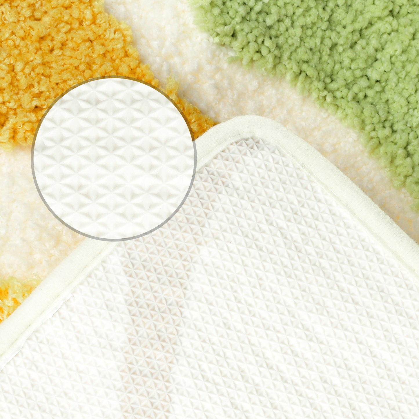 Soft Bath Rugs, Non-Slip Bathroom Rug Botanical Pattern Water Absorbent Thick Shaggy Bath Mats