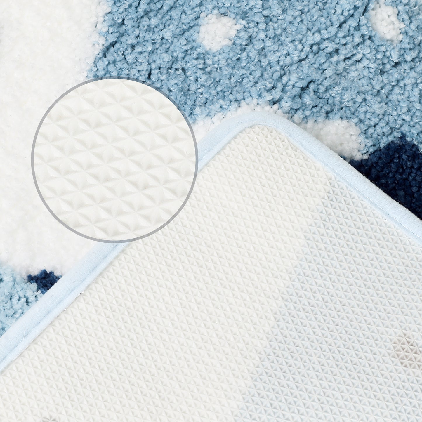 Soft Bath Rugs, Non-Slip Bathroom Rug Botanical Pattern Water Absorbent Thick Shaggy Bath Mats