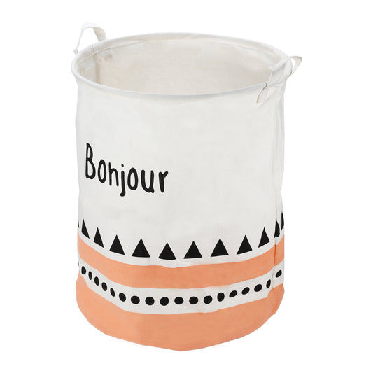 Foldable Cylindrical Laundry Basket for Laundry Room 19.69"x15.75" 60L Black Bohjour