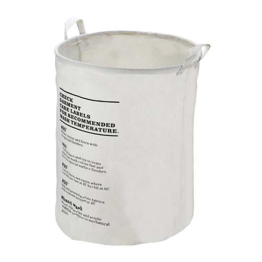 Foldable Cylindrical Laundry Basket for Laundry Room 19.69"x15.75" 60L Black