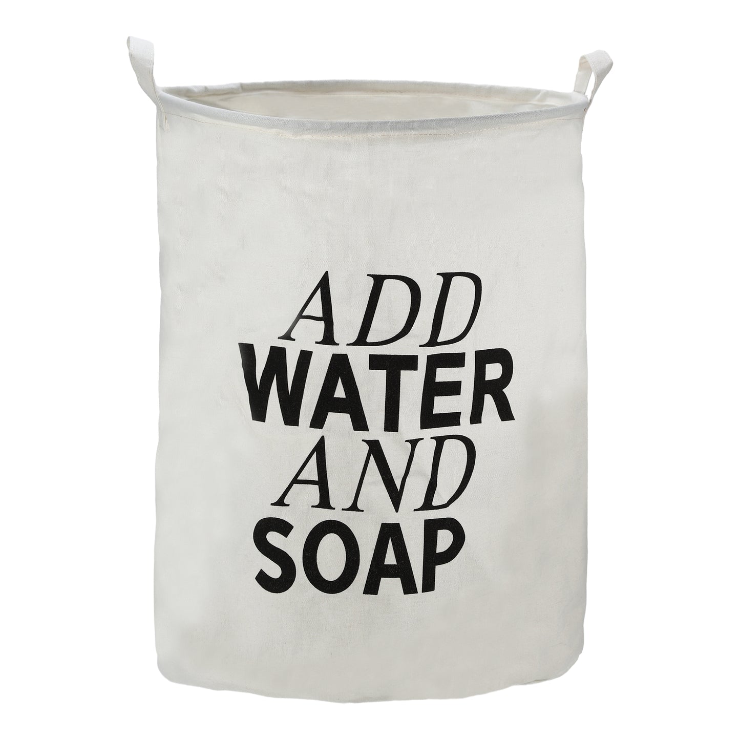 Foldable Cylindrical Laundry Basket for Laundry Room 19.69"x15.75" 60L Black