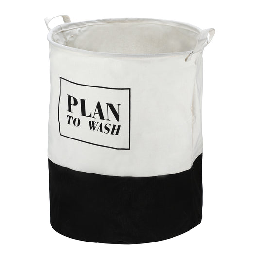 Foldable Cylindrical Laundry Basket for Laundry Room 19.69"x15.75" 60L Black