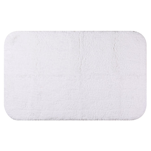 100% Cotton Mat Rug, Plush Water Absorbent Luxury Rectangular for Bathroom Vanity