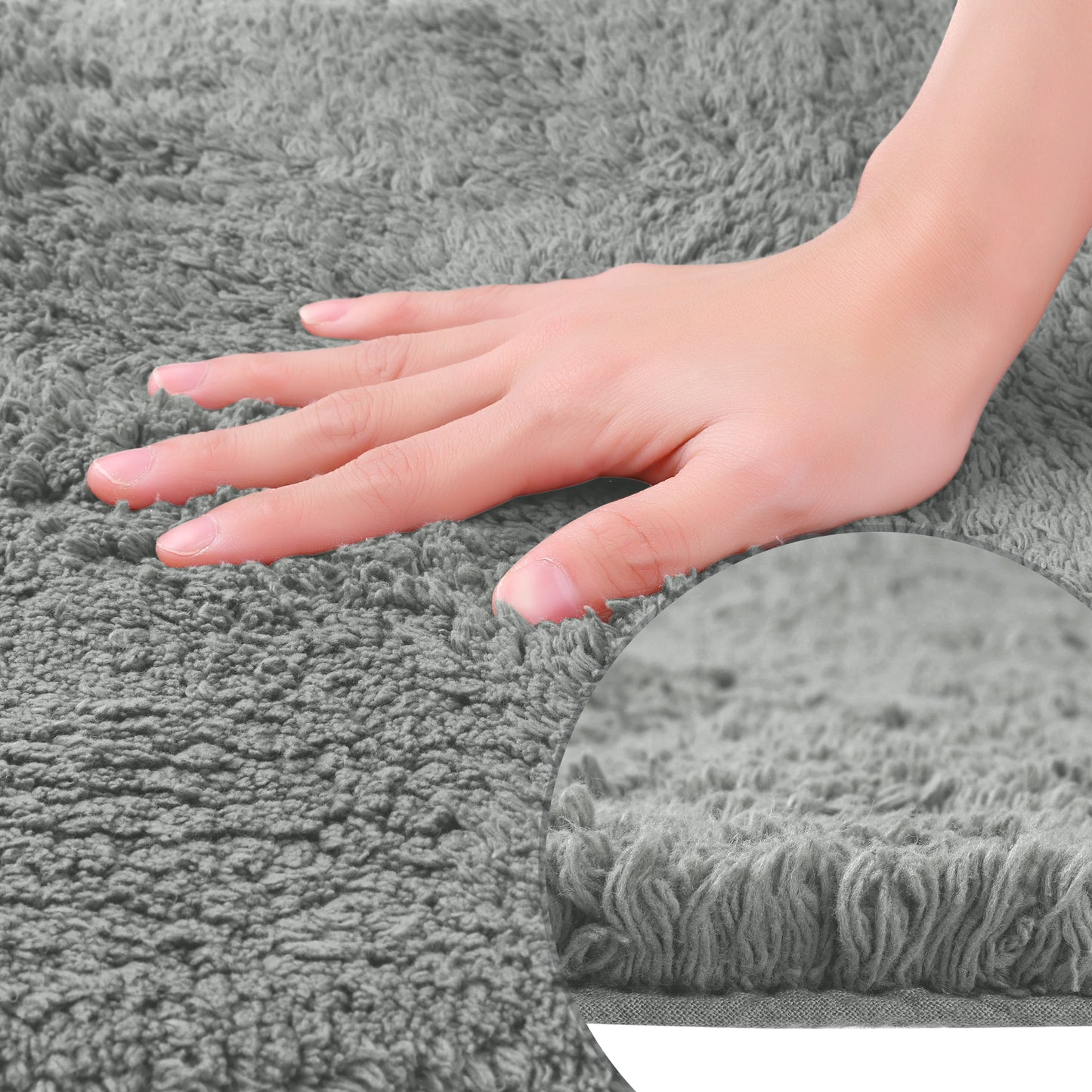 100% Cotton Mat Rug, Plush Water Absorbent Luxury Rectangular for Bathroom Vanity