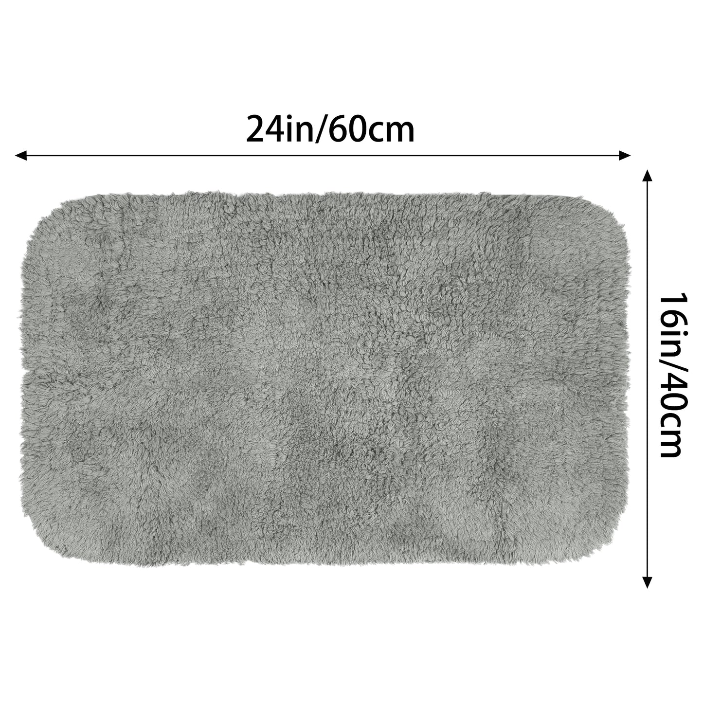 100% Cotton Mat Rug, Plush Water Absorbent Luxury Rectangular for Bathroom Vanity