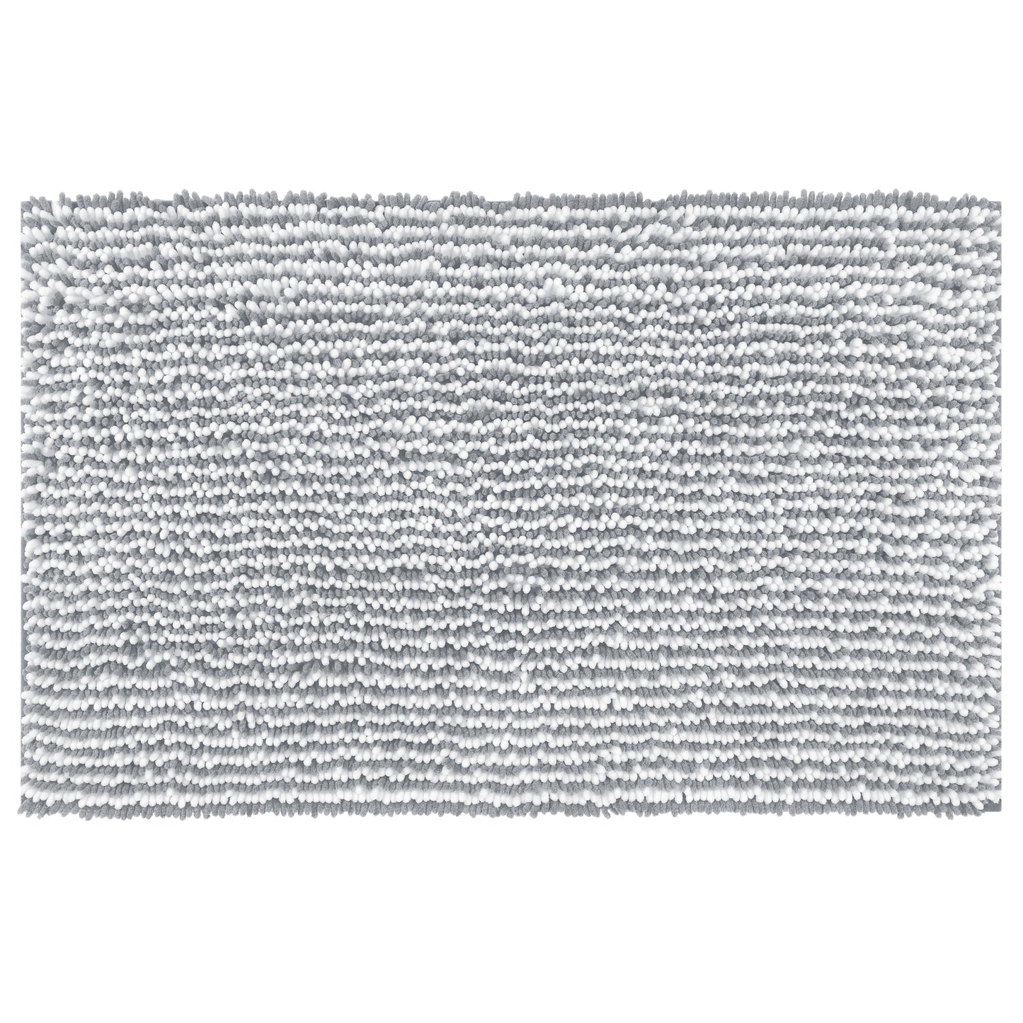 Chenille Striped Bathroom Rugs, Extra Thick and Absorbent Non-Slip Soft Plush Shaggy Bath Mats