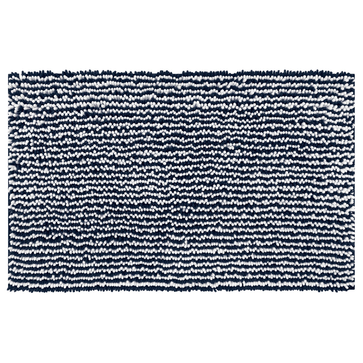 Chenille Striped Bathroom Rugs, Extra Thick and Absorbent Non-Slip Soft Plush Shaggy Bath Mats